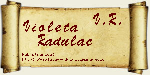 Violeta Radulac vizit kartica